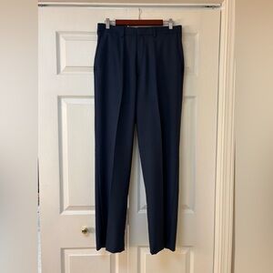 Haggar Men's Navy Dress Pants - Classic Flat Front